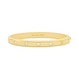 Michael Kors Women's Gold-Tone Stone Station Bangle
