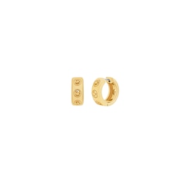 Michael Kors Women's Gold-Tone Logo Huggie Earrings