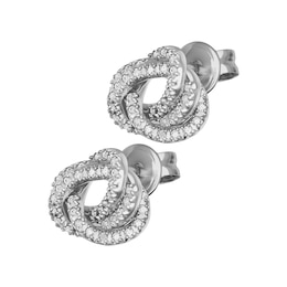 Emporio Armani Women's Silver-Tone Brass Stud Earrings