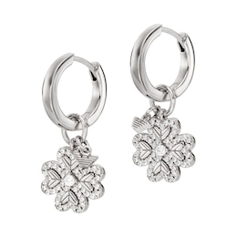 Emporio Armani Women's Sterling Silver Clover Hoop Earrings