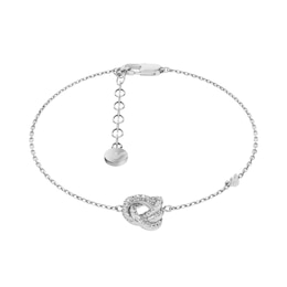 Emporio Armani Women's Silver-Tone Brass Station Bracelet