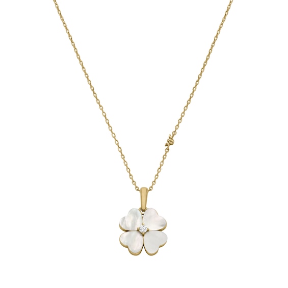 Women's Emporio Armani Mother Of Pearl Clover Necklace