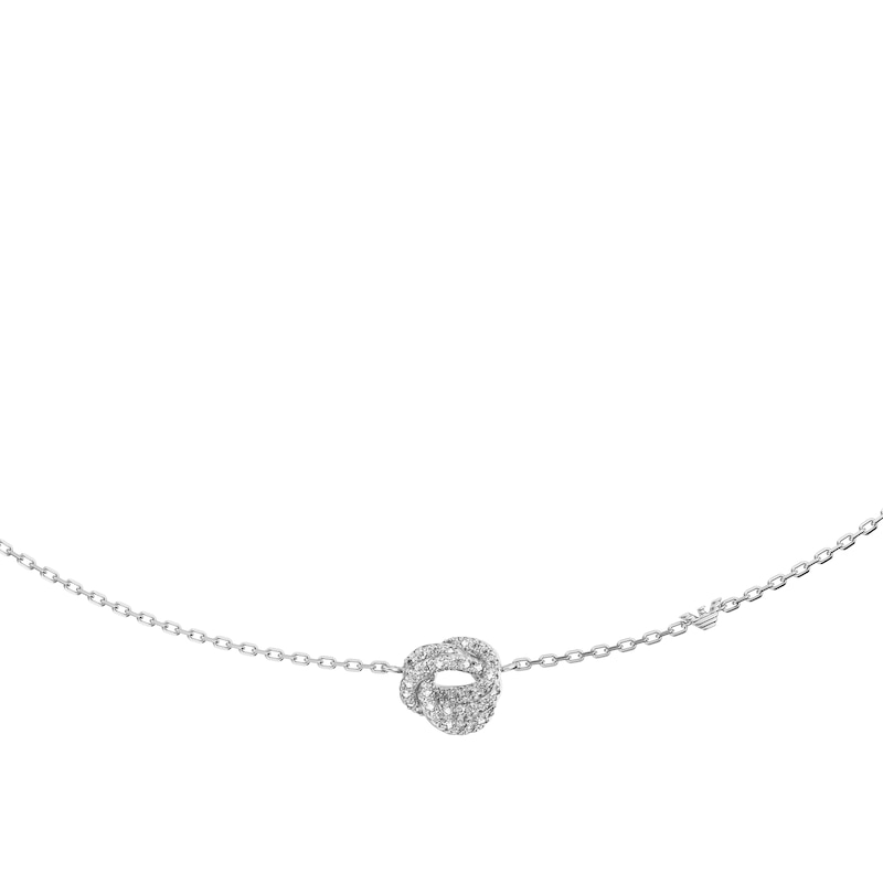 Main Image 1 of Emporio Armani Women's Silver-Tone Brass Station Necklace