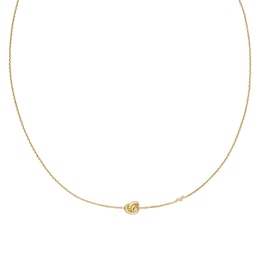 Emporio Armani Women's Yellow Gold Tone Sterling Silver Knot Necklace