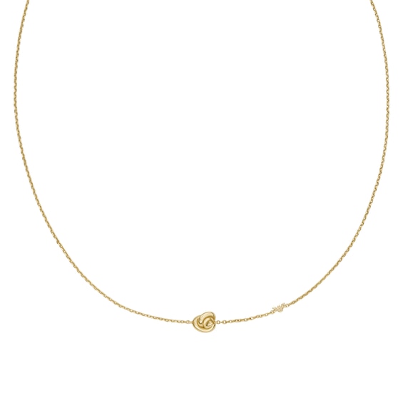 Women's Emporio Armani Yellow Gold Tone Sterling Silver Knot Necklace