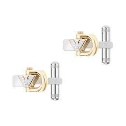 Emporio Armani Men's Two-Tone Stainless Steel Cufflinks