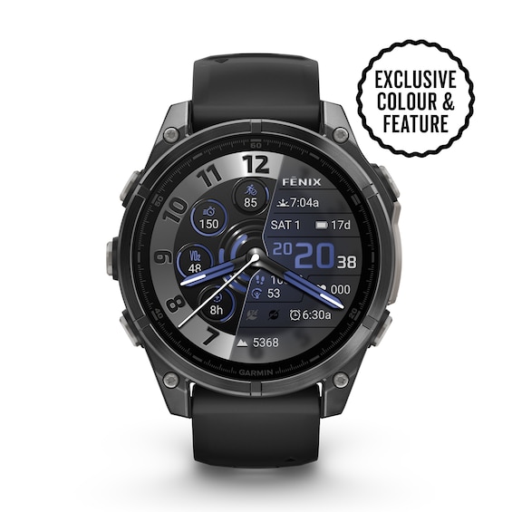 Men's Garmin Fēnix® 8 Exclusive Slate Grey Black Band 47Mm Smartwatch