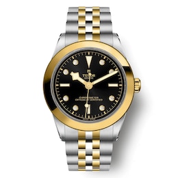 TUDOR Black Bay 39mm Black Dial & Two Tone Bracelet Watch