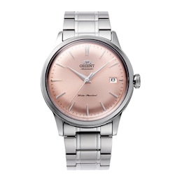 Orient Bambino Classic Copper Dial Silver Tone Stainless Steel Bracelet Watch
