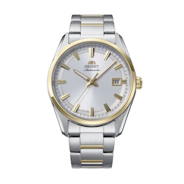 Orient Stretto Date Silver Dial Silver Tone Stainless Steel Bracelet Watch