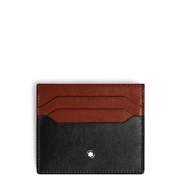 Montblanc Meisterstuck Black & Red Oak Leather 6CC Card Holder