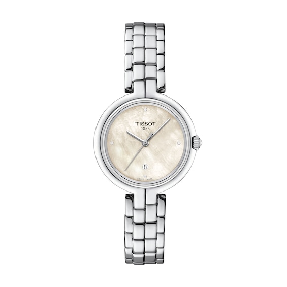 Women's Tissot Flamingo 30Mm Mother Of Pearl & Stainless Steel Watch