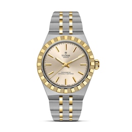 TUDOR Royal 30mm Ivory Dial Yellow Gold & Stainless Steel Watch
