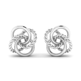 KLEORA Pure Modern Electrum™ Rope & Polished Twist Knot Stud Earrings
