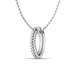 KLEORA Pure Modern Electrum™ Rope & Polished Circle Pendant