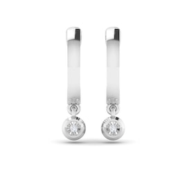 KLEORA Pure Modern Electrum™ Miracle Plate Diamond Droplet Hoop Earrings