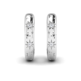KLEORA Pure Modern Electrum™ Diamond Star Burst Hoop Earrings