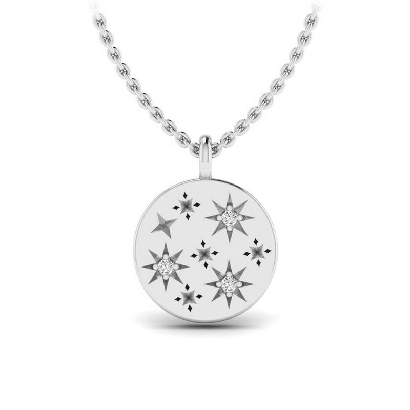 Main Image 1 of KLEORA Pure Modern Electrum™ Diamond Star Burst Disc Pendant