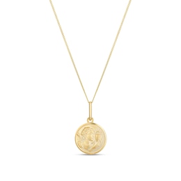 9ct Yellow Gold 16+2" Holy Communion Medal Pendant