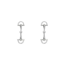 Gucci Staffa Sterling Silver Drop Earrings