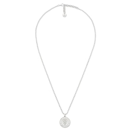 Gucci Crest Sterling Silver Pendant Necklace