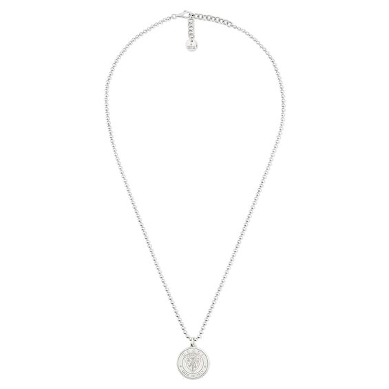 Gucci Crest Sterling Silver Pendant Necklace