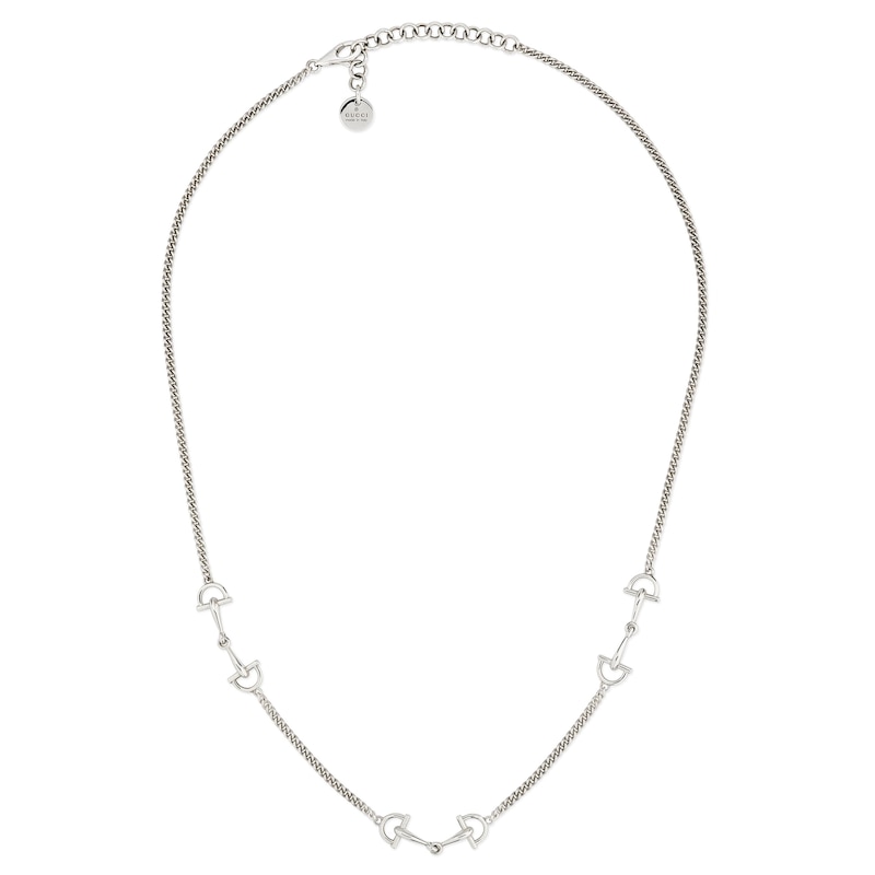Main Image 1 of Gucci Staffa Sterling Silver Chain Necklace