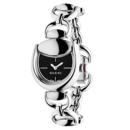 Gucci Horsebit Generation 27mm Black Dial & Stainless Steel Bracelet Watch