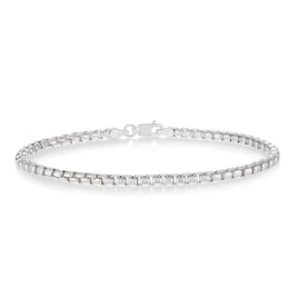 Sterling Silver 8" Box Chain Bracelet