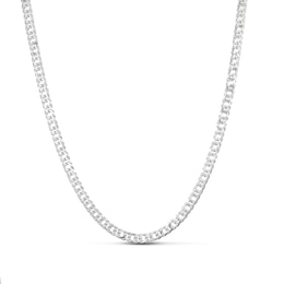 Men's Sterling Silver 22" Oval Box Chain Necklace