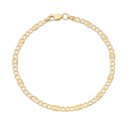 Men's 9ct Yellow Gold 8" Rambo Curb Chain Bracelet