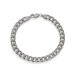 Men's Blackened Sterling Silver 8" Curb Chain Bracelet
