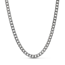 Men's Blackened Sterling Silver 20" Curb Chain