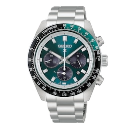 Seiko Prospex Speedtimer Solar Chronograph 41.4mm Green Dial Stainless Steel Bracelet Watch