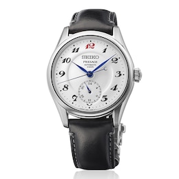Seiko Presage Classic Series Automatic 39.6mm Enamel Dial Leather Strap Watch