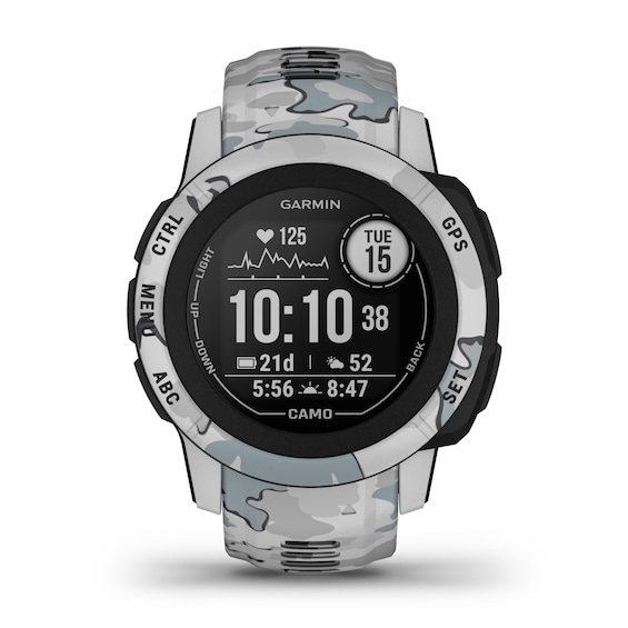 Men's Garmin Instinct 2S 40Mm Grey Camo Silicone Strap Smartwatch