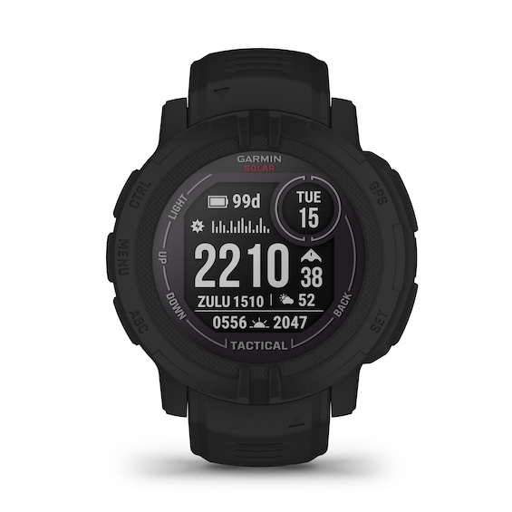 Men's Garmin Instinct 2 Solar Tactical 45Mm Black Silicone Strap Smartwatch
