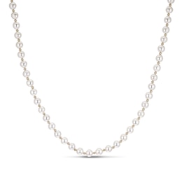 9ct Yellow Gold Freshwater Pearl Beaded Strand Necklace