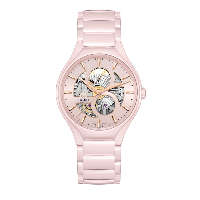 Main Image 1 of Rado True Round Open Heart 40mm Pink High-Tech Ceramic Limited Edition Watch