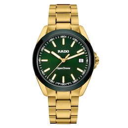 Rado HyperChrome 41.5mm Green Dial & Yellow Gold PVD Bracelet Watch