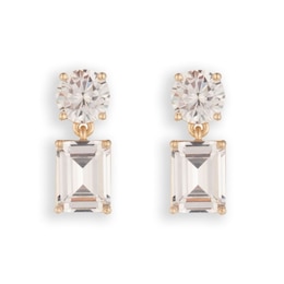 Lauren Ralph Lauren Gold-Tone & Crystal Post Drop Earrings
