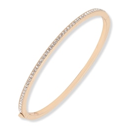 Lauren Ralph Lauren Gold-Tone Pavé Boxed Hinge Bangle
