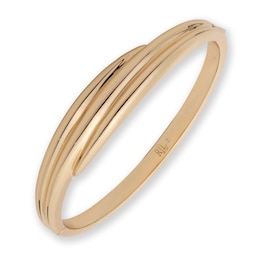 Lauren Ralph Lauren Gold-Tone Puffy Hinge Bangle