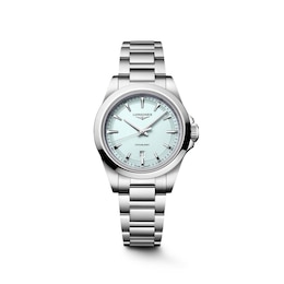 Longines Conquest 30mm Mint Blue Dial & Stainless Steel Watch