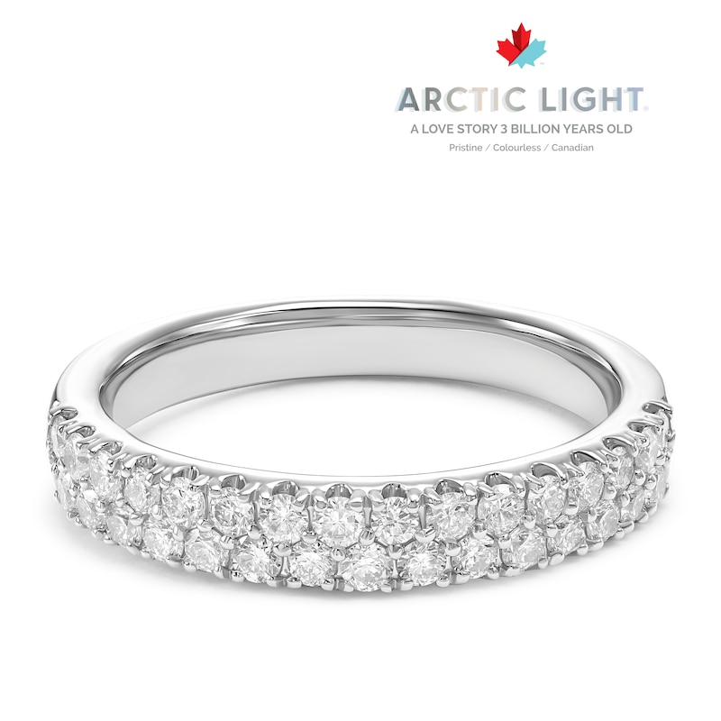 Main Image 1 of Arctic Light Platinum Two Row Eternity 0.50ct Diamond Ring