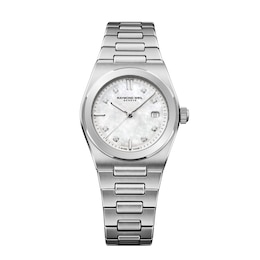 Raymond Weil A.R.T. Date 30mm Mother Of Pearl Diamond Stainless Steel Watch