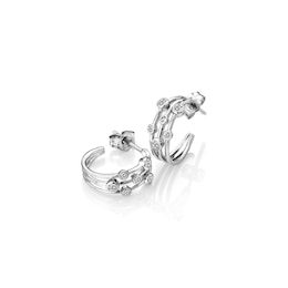 Hot Diamonds Tender Sterling Silver White Topaz & Diamond Statement Earrings
