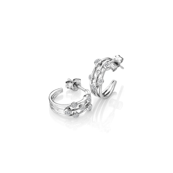 Hot Diamonds Tender Sterling Silver White Topaz & Diamond Statement Earrings