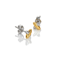 Hot Diamonds Coupled Two Tone Sterling Silver Diamond Earrings