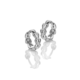 Hot Diamonds Serenity Sterling Silver Diamond Heart Hoop Earrings